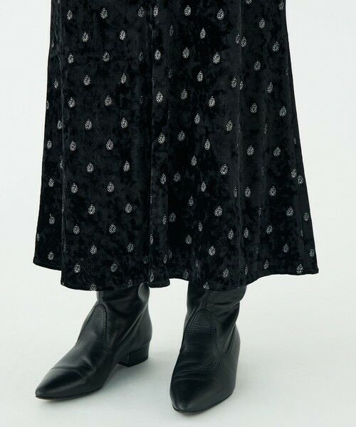 TOMORROWLAND / トゥモローランド ロング・マキシ丈スカート | ベロアエンブロイダリー ナロースカート | 詳細7