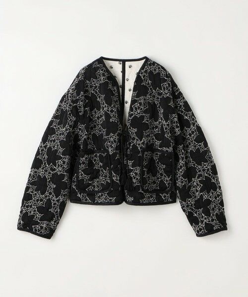 TOMORROWLAND / トゥモローランド ノーカラージャケット | レーヨンサテンキルト リバーシブルジャケット | 詳細14