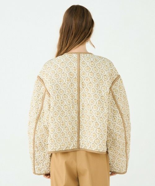 TOMORROWLAND / トゥモローランド ノーカラージャケット | レーヨンサテンキルト リバーシブルジャケット | 詳細4