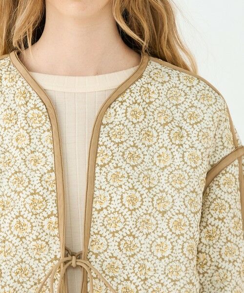 TOMORROWLAND / トゥモローランド ノーカラージャケット | レーヨンサテンキルト リバーシブルジャケット | 詳細5