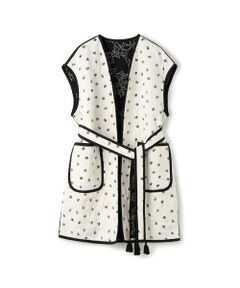 TOMORROWLAND / トゥモローランド ベスト | レーヨンサテンキルト ベルテッドジレ