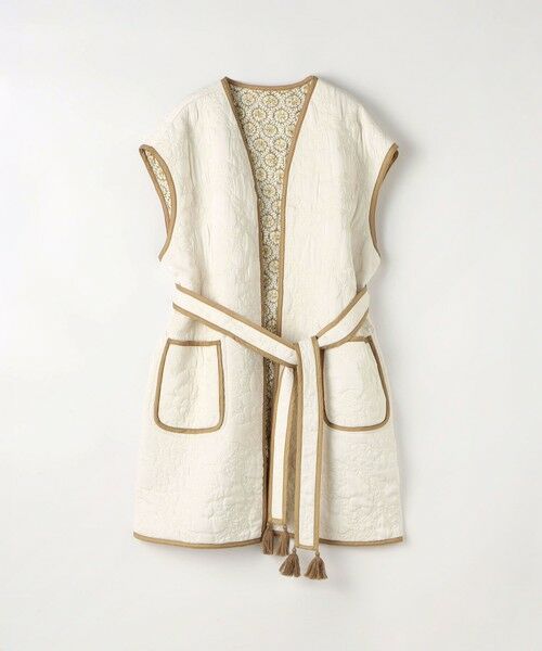 TOMORROWLAND / トゥモローランド ベスト | レーヨンサテンキルト ベルテッドジレ | 詳細14