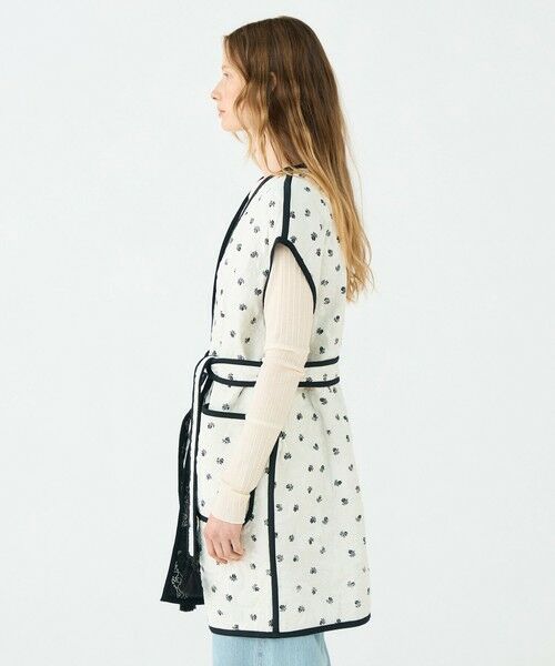 TOMORROWLAND / トゥモローランド ベスト | レーヨンサテンキルト ベルテッドジレ | 詳細3