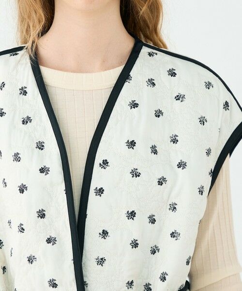 TOMORROWLAND / トゥモローランド ベスト | レーヨンサテンキルト ベルテッドジレ | 詳細5