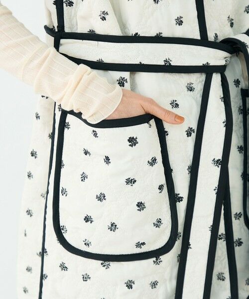 TOMORROWLAND / トゥモローランド ベスト | レーヨンサテンキルト ベルテッドジレ | 詳細7