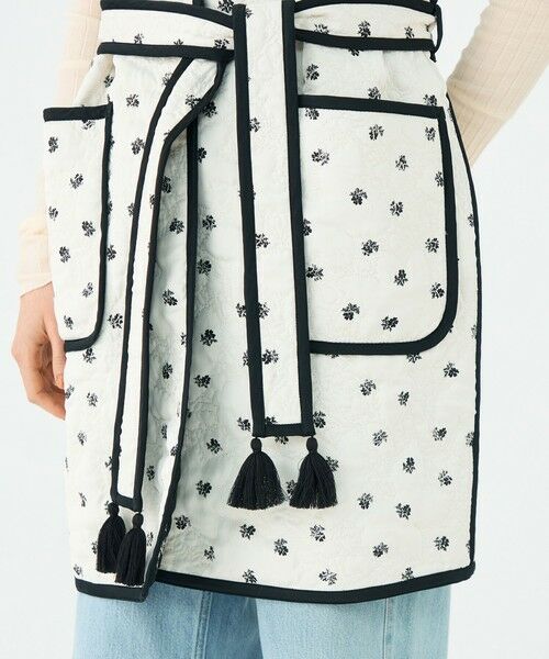 TOMORROWLAND / トゥモローランド ベスト | レーヨンサテンキルト ベルテッドジレ | 詳細8