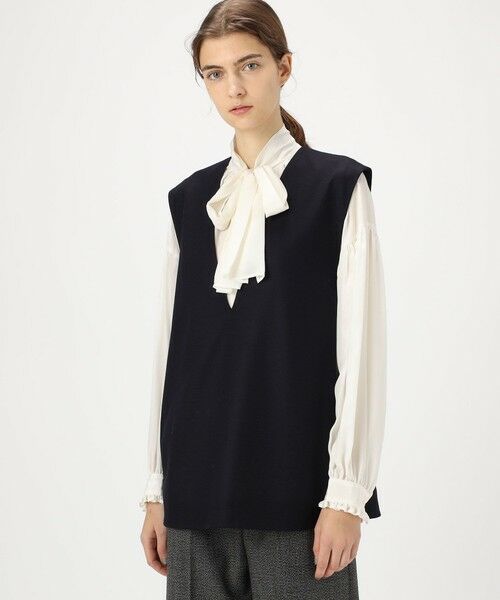 TOMORROWLAND / トゥモローランド ベスト | ウールスムース Vネックベスト | 詳細2