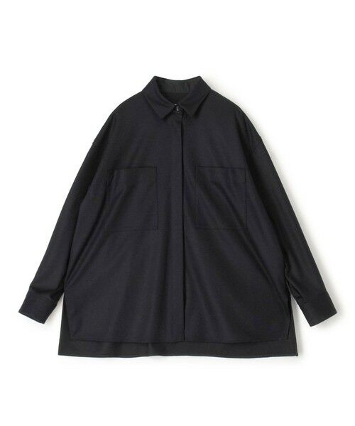 TOMORROWLAND / トゥモローランド シャツ・ブラウス | ウールスムース ビッグシャツ（69 ネイビー）