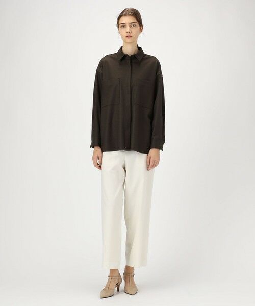 TOMORROWLAND / トゥモローランド シャツ・ブラウス | ウールスムース ビッグシャツ | 詳細1