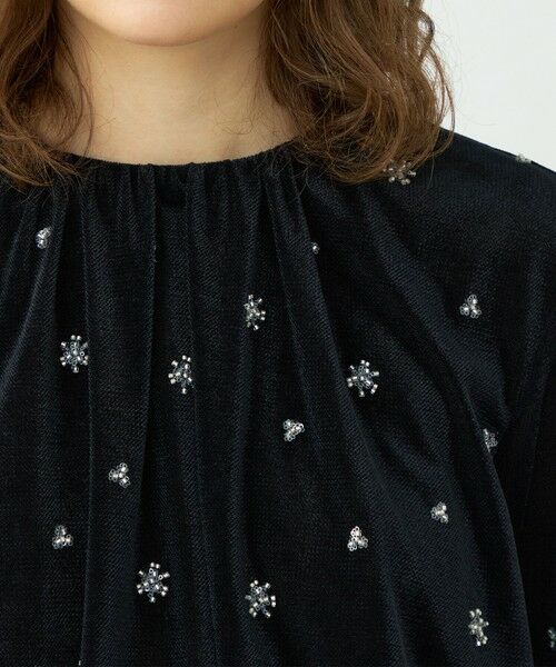 TOMORROWLAND / トゥモローランド シャツ・ブラウス | メッシュベロアエンブロイダリー ラッフルカフスブラウス | 詳細5