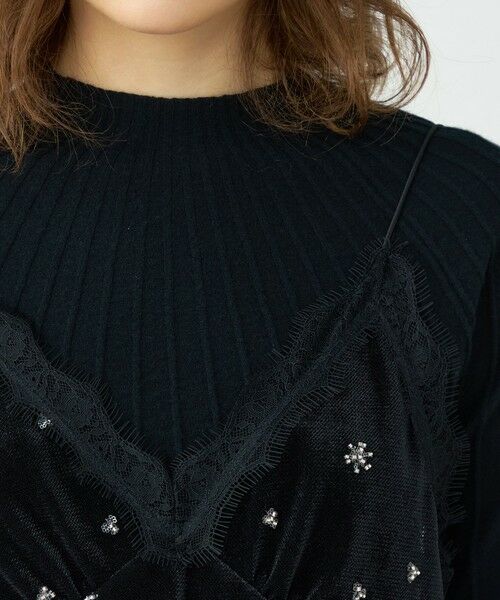 TOMORROWLAND / トゥモローランド キャミソール・チューブトップ | メッシュベロアエンブロイダリー キャミソールブラウス | 詳細5