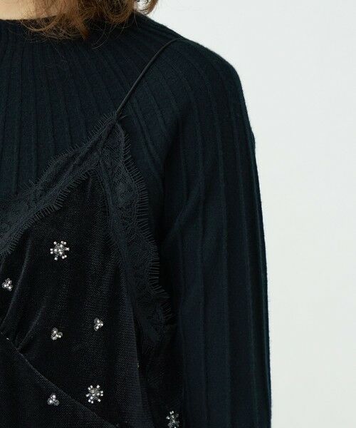 TOMORROWLAND / トゥモローランド キャミソール・チューブトップ | メッシュベロアエンブロイダリー キャミソールブラウス | 詳細6