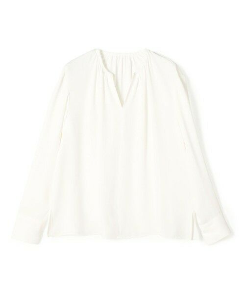 TOMORROWLAND / トゥモローランド シャツ・ブラウス | 【WEB先行予約】マットサテン ギャザーネックブラウス(11 ホワイト)