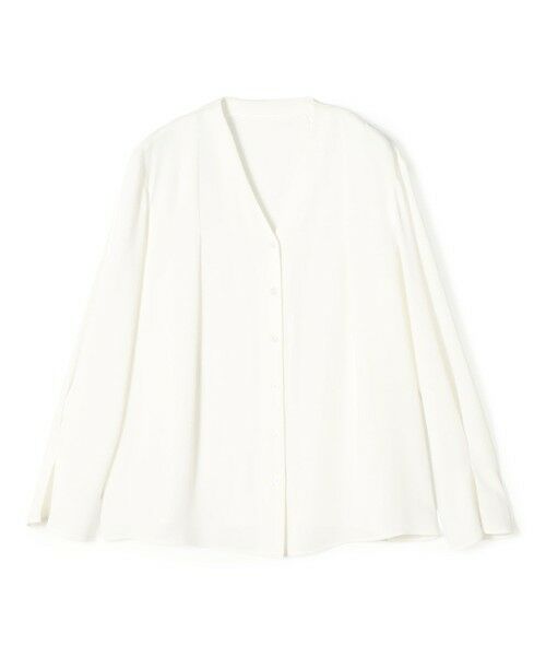 TOMORROWLAND / トゥモローランド シャツ・ブラウス | 【WEB先行予約】マットサテン Vネックブラウス(11 ホワイト)