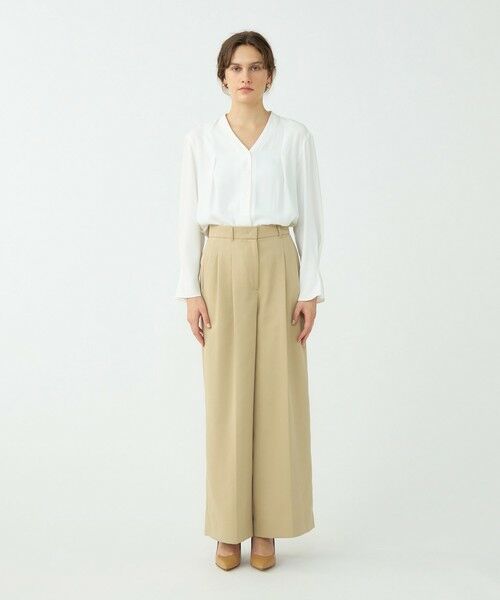 TOMORROWLAND / トゥモローランド シャツ・ブラウス | 【WEB先行予約】マットサテン Vネックブラウス | 詳細1