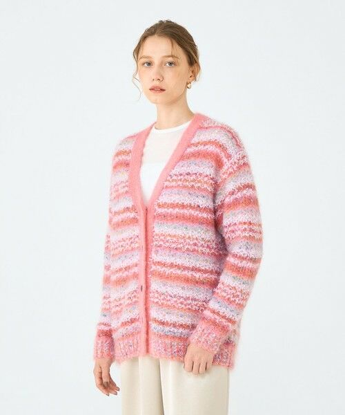 TOMORROWLAND / トゥモローランド カーディガン・ボレロ | ミックスボーダー Vネックカーディガン | 詳細2