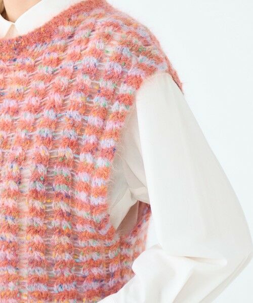 TOMORROWLAND / トゥモローランド ベスト | ミックスボーダー クルーネックベスト | 詳細6