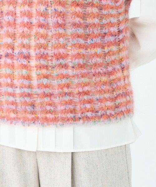 TOMORROWLAND / トゥモローランド ベスト | ミックスボーダー クルーネックベスト | 詳細7