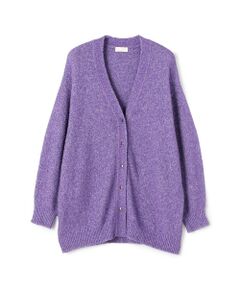 TOMORROWLAND / トゥモローランド カーディガン・ボレロ | メタリックブークレー Vネックカーディガン