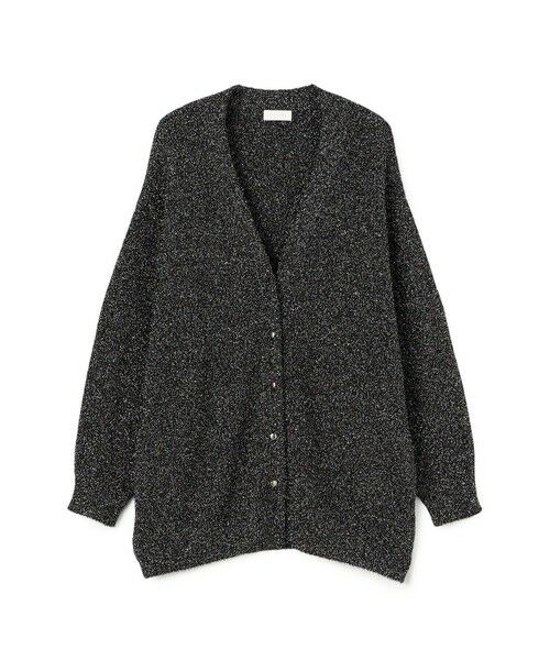 TOMORROWLAND / トゥモローランド カーディガン・ボレロ | メタリックブークレー Vネックカーディガン(81 ブラック系)