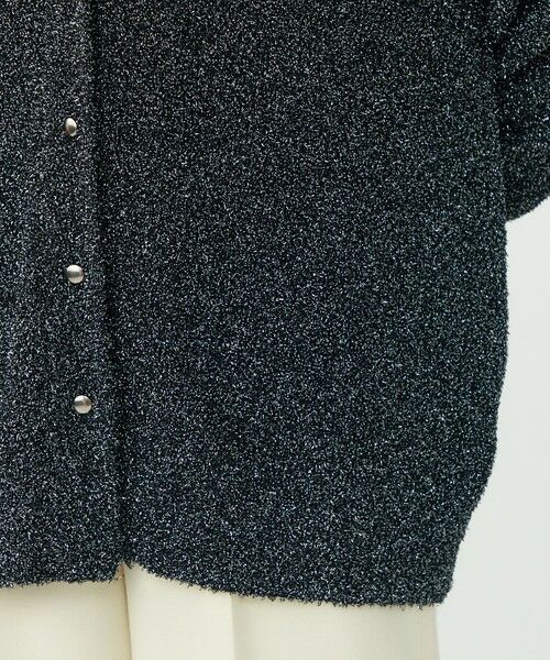 TOMORROWLAND / トゥモローランド カーディガン・ボレロ | メタリックブークレー Vネックカーディガン | 詳細7
