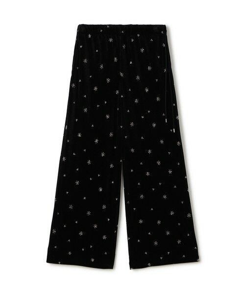 TOMORROWLAND / トゥモローランド その他パンツ | メッシュベロアエンブロイダリー サイドドロストパンツ(19 ブラック)