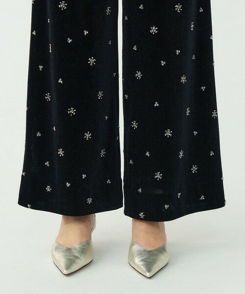 TOMORROWLAND / トゥモローランド その他パンツ | メッシュベロアエンブロイダリー サイドドロストパンツ | 詳細10