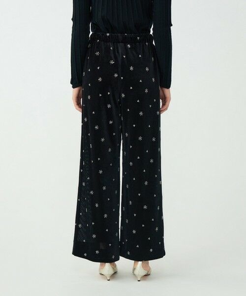 TOMORROWLAND / トゥモローランド その他パンツ | メッシュベロアエンブロイダリー サイドドロストパンツ | 詳細5