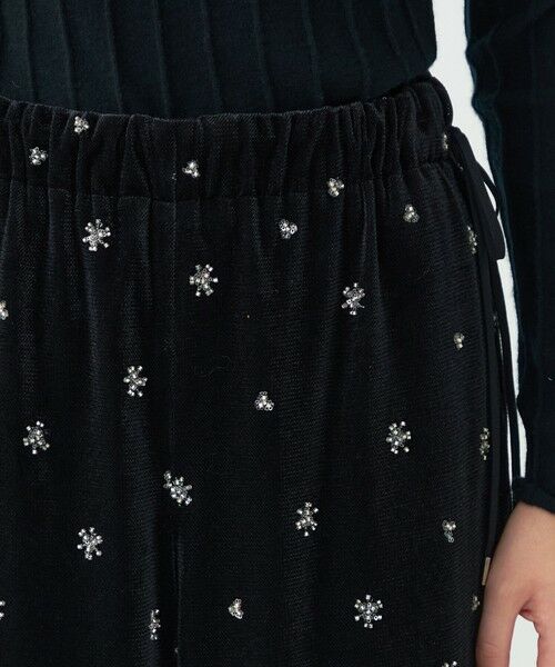 TOMORROWLAND / トゥモローランド その他パンツ | メッシュベロアエンブロイダリー サイドドロストパンツ | 詳細6