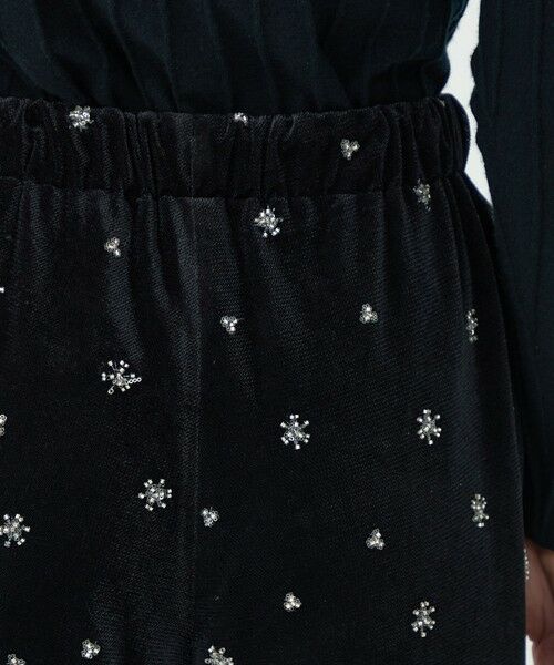 TOMORROWLAND / トゥモローランド その他パンツ | メッシュベロアエンブロイダリー サイドドロストパンツ | 詳細7