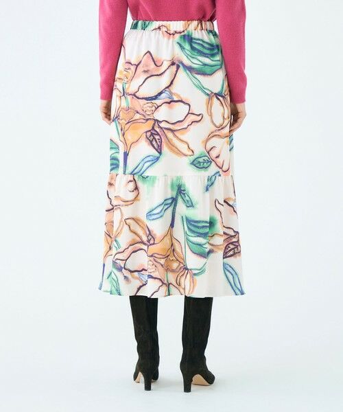 TOMORROWLAND / トゥモローランド ロング・マキシ丈スカート | ドゥードルフラワープリント ロングギャザースカート | 詳細4