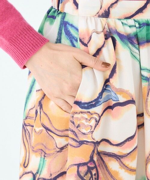 TOMORROWLAND / トゥモローランド ロング・マキシ丈スカート | ドゥードルフラワープリント ロングギャザースカート | 詳細8