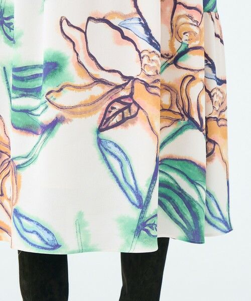 TOMORROWLAND / トゥモローランド ロング・マキシ丈スカート | ドゥードルフラワープリント ロングギャザースカート | 詳細9