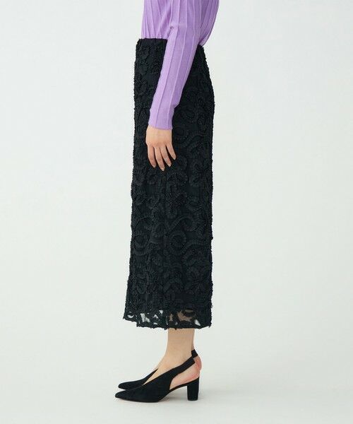 TOMORROWLAND / トゥモローランド ロング・マキシ丈スカート | ロゼットチュールエンブロイダリー タイトスカート | 詳細4