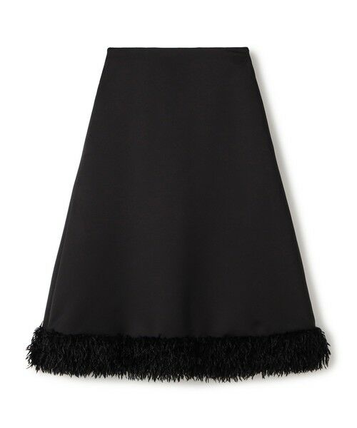 TOMORROWLAND / トゥモローランド ロング・マキシ丈スカート | フェザーコンビ トラペーズロングスカート(19 ブラック)
