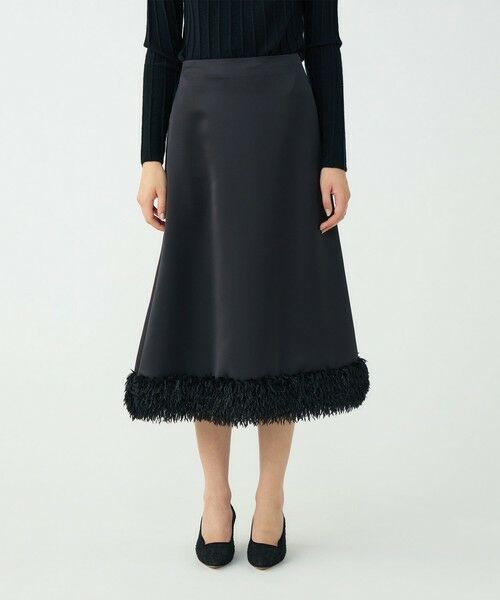 TOMORROWLAND / トゥモローランド ロング・マキシ丈スカート | フェザーコンビ トラペーズロングスカート | 詳細2