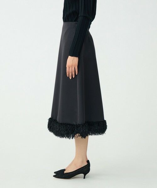 TOMORROWLAND / トゥモローランド ロング・マキシ丈スカート | フェザーコンビ トラペーズロングスカート | 詳細3