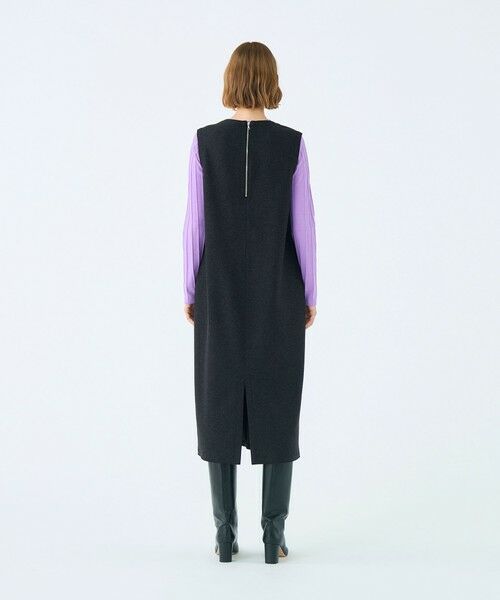 TOMORROWLAND / トゥモローランド ミニ丈・ひざ丈ワンピース | ミックスミルドジャージー コクーンライクワンピース | 詳細3