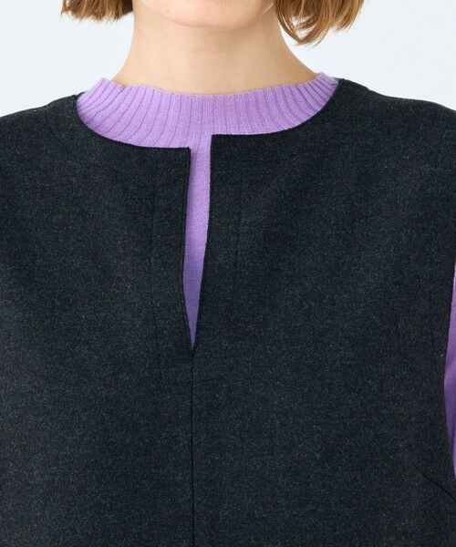 TOMORROWLAND / トゥモローランド ミニ丈・ひざ丈ワンピース | ミックスミルドジャージー コクーンライクワンピース | 詳細4