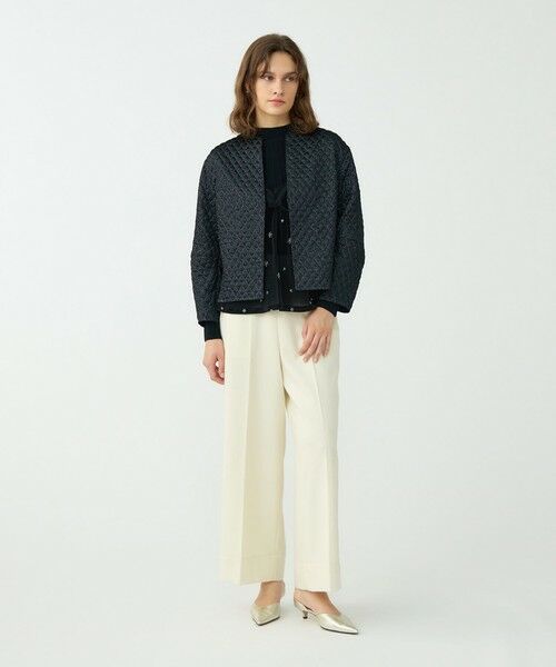 TOMORROWLAND / トゥモローランド ノーカラージャケット | ラメマトラッセ バックペプラムジャケット | 詳細1