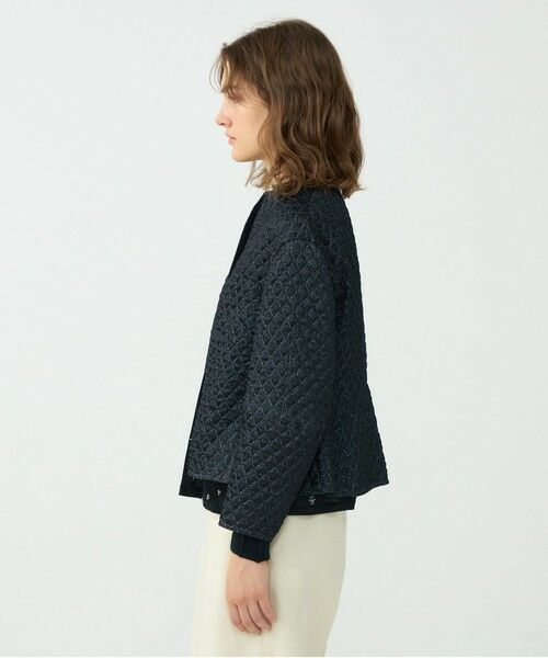 TOMORROWLAND / トゥモローランド ノーカラージャケット | ラメマトラッセ バックペプラムジャケット | 詳細3