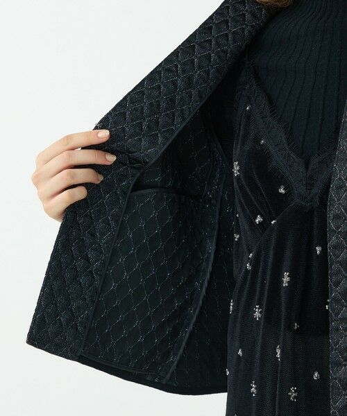 TOMORROWLAND / トゥモローランド ノーカラージャケット | ラメマトラッセ バックペプラムジャケット | 詳細5