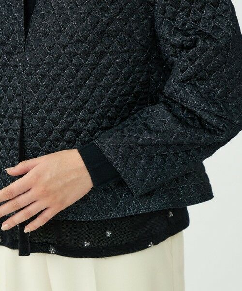 TOMORROWLAND / トゥモローランド ノーカラージャケット | ラメマトラッセ バックペプラムジャケット | 詳細7