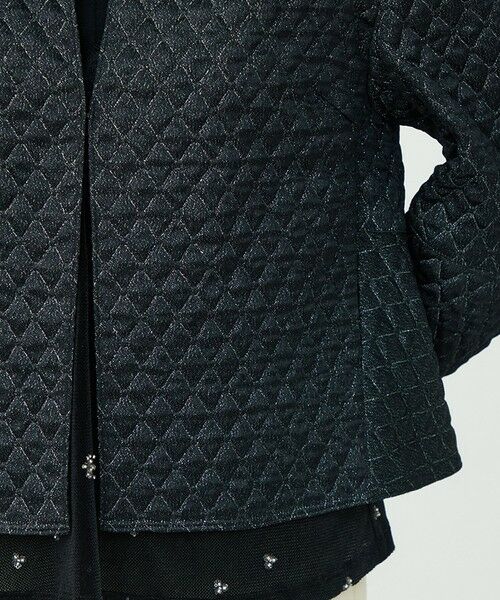 TOMORROWLAND / トゥモローランド ノーカラージャケット | ラメマトラッセ バックペプラムジャケット | 詳細8