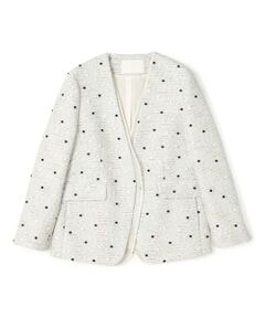 TOMORROWLAND / トゥモローランド ノーカラージャケット | 【WEB先行予約】ラッピングツイード Vカラージャケット