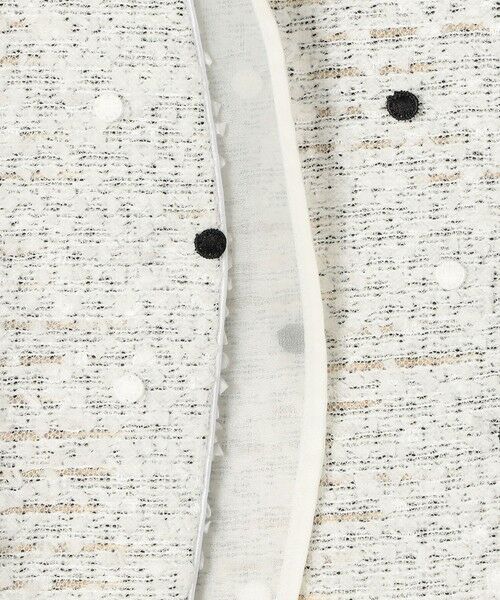 TOMORROWLAND / トゥモローランド ノーカラージャケット | ラッピングツイード Vカラージャケット | 詳細10