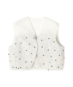 TOMORROWLAND / トゥモローランド ベスト | 【WEB先行予約】ラッピングツイード Vカラーショートジレ