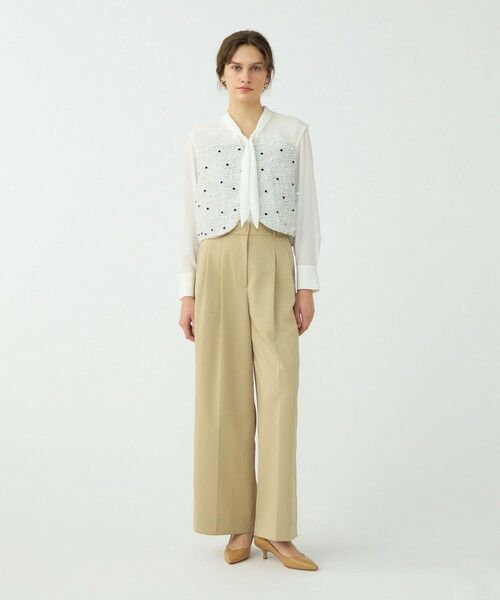 TOMORROWLAND / トゥモローランド ベスト | ラッピングツイード Vカラーショートジレ | 詳細1