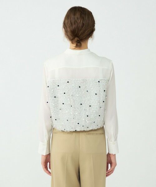 TOMORROWLAND / トゥモローランド ベスト | ラッピングツイード Vカラーショートジレ | 詳細4