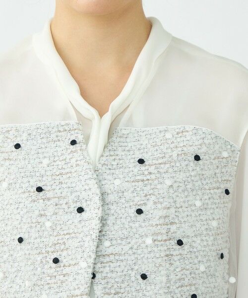 TOMORROWLAND / トゥモローランド ベスト | ラッピングツイード Vカラーショートジレ | 詳細6